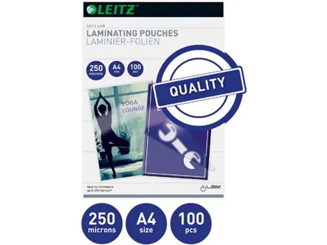 Pochette à plastifier Leitz iLAM A4 250 microns 100 pièces