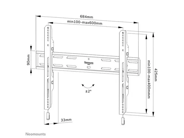 Wandsteun Select TV 40-82 Inch Zwart WL30S-850BL16