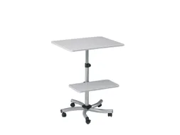 Mobiele werktafel Rocada 2 verstelbare bladen melamine grijs