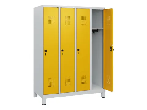 schoollocker,HxBxD 1630x1200x500mm,4vak,vak B 300mm,draaigrendel