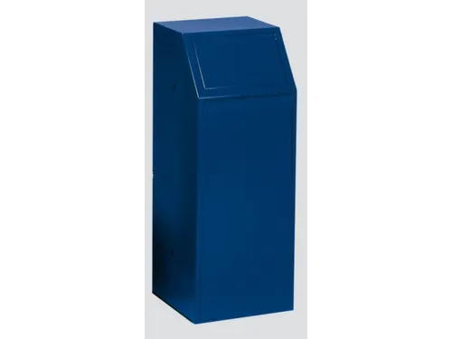 afvalverzamelaar 1x68l HxBxD 1000x400x400mm binnenbak staal Blauw