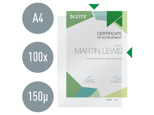 L-map Leitz 4153 premium A4 0.15mm PVC glashelder