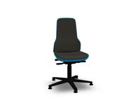 Neon 1 Werkplaatsstoel 9570 Pur Zwart Flexband Blauw 450-620mm