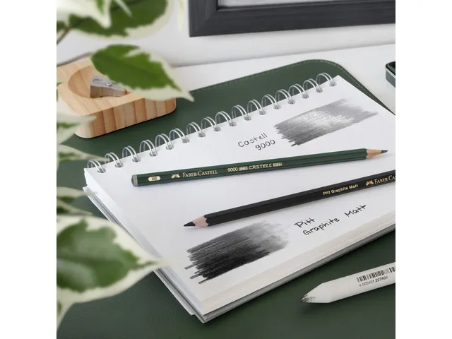 Crayon graphite Faber-Castell Pitt Mat ensemble 4 crayons. 2B,6B,10B,