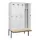 locker met bank,voor scheiding van kleding,HxBxD 2120x1200x815mm,4vak