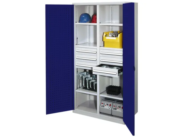 Materiaalkast Scheidingswand 1950x1000x600mm 6legb. 6laden Ral5010