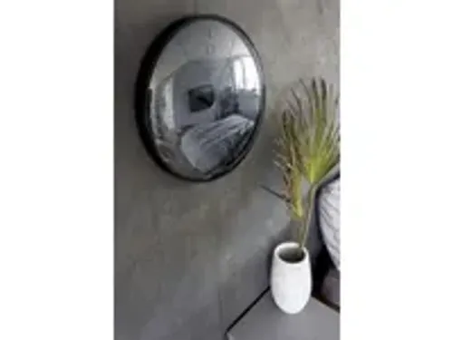 OUTLET Wandklok NeXtime Glamour Ø40cm metaal zwart streepaanduiding