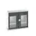 vitrinekast 900x1050x350mm 2xStalen bodem romp RAL7035 front RAL7016