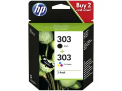 HP 303 Inktcartridge Zwart + Kleur Origineel Voordeelpack 3YM92AE