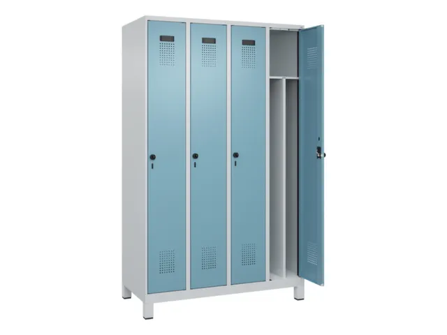 locker voor scheiding van kleding,HxBxD 1950x1200x500mm,4vak
