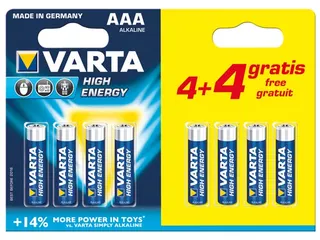 High Energy Alkaline Aaa / Lr03, 1.5v Promopack 4 + 4 - 2
