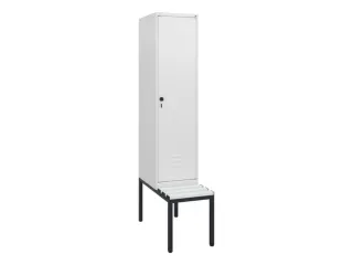locker met bank,HxBxD 1950x400x815mm,1vak,vak B 400mm,draaigrendel - 1