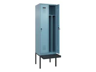 locker met bank,voor scheiding van kleding,HxBxD 2120x600x815mm,2vak - 1