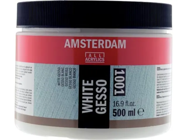 Witte Gesso, Fles Van 500 Ml