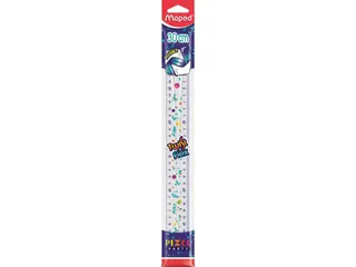 Liniaal Maped Pixel Party Twist 'n Flex 30cm transparant - 1