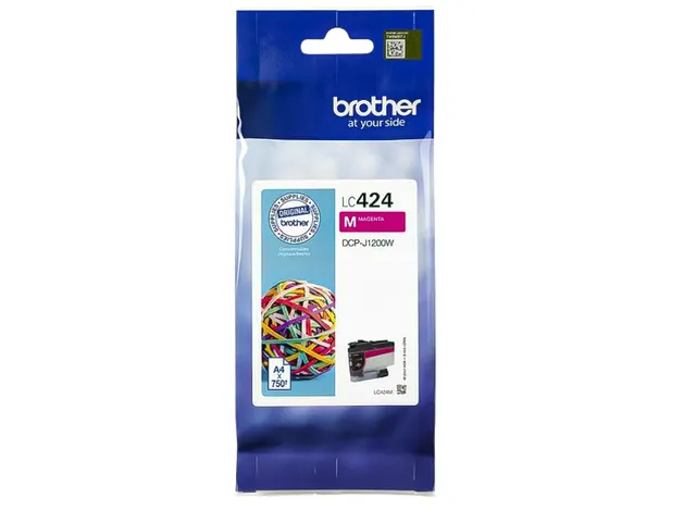 Inktcartridge Brother LC-424M rood