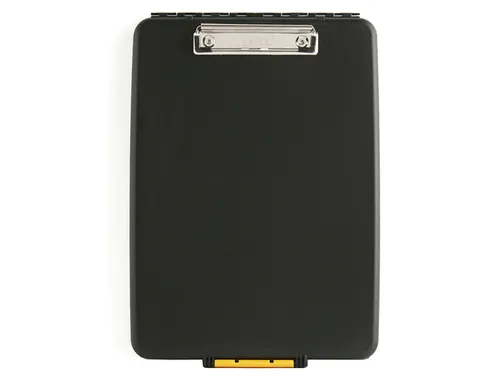 Klembord Seco A4 zwart met opbergvak. Slimline