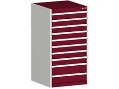 ladekast HxBxD 1200x650x650mm 10laden RAL7035 front RAL3004