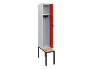 locker met bank,HxBxD 1950x300x815mm,1vak,vak B 300mm,draaigrendel - 2
