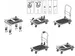 Chariot de transport pliable charge max 150kg