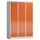 garderobekast 1800x1185x500mm 3vak klink sokkel romp RAL7035 RAL3000