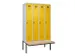 locker met bank,voor scheiding van kleding,HxBxD 2120x1200x815mm,4vak