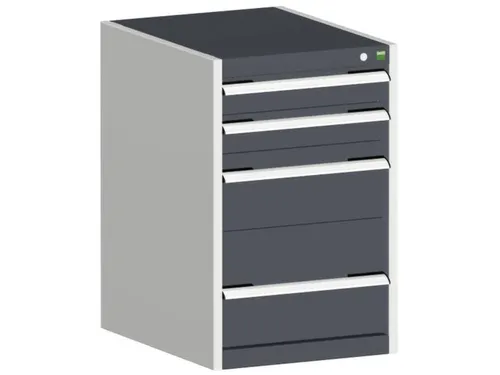ladekast HxBxD 800x525x650mm 4laden romp RAL7035 front RAL7016