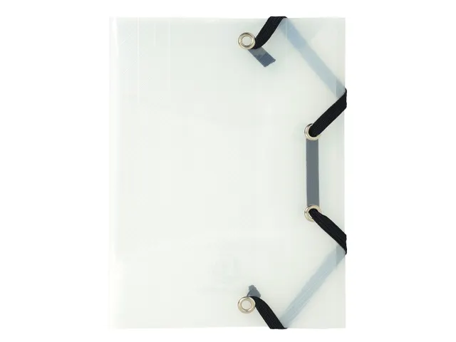 Elastomap 3-Kleps Polypropyleen Crystal Pocket Formaat 12x16cm Assorti