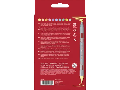Viltstift Faber-Castell Duo 10 stuks pastel