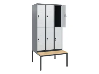 Dubbeldekse dekenkist,HxBxD 1950x900x815mm,3x2vak.,vak B 300mm - 2