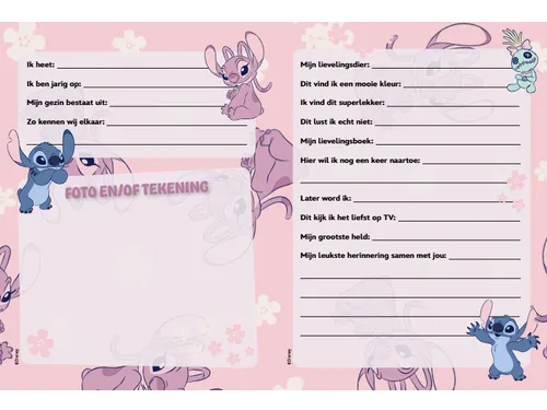 Interstat Vriendenboek Lilo Stitch 80 pagina's