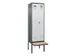 locker met bank,voor scheiding van kleding,HxBxD 2120x600x815mm,2vak