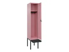 locker met bank,HxBxD 2120x400x815mm,1vak,vak B 400mm,draaigrendel