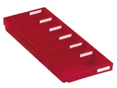Stellingbak Extra Vlak Pp Hxbxd 65X240X500Mm Rood