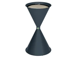 Zandasbak Staalplaat 730x400mm Ronde Trechter Sticker Verzinkt Ral7024 - 2