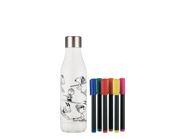 Thermosfles Les Artistes Paris 500ml DIY creatieve set Snoopy incl 6 m