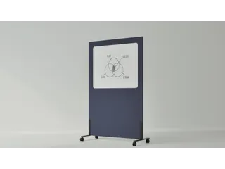 Silva verrijdbaar akoestisch whiteboard blauw 200x120cm - 1
