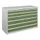 ladekast 800x1023x600mm 6laden cilinderslot RAL7035 front RAL6011