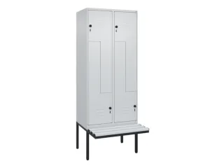 Z-garderobekast,HxBxD 2120x800x815mm,4vak,vak B 400mm,draaigrendel - 1