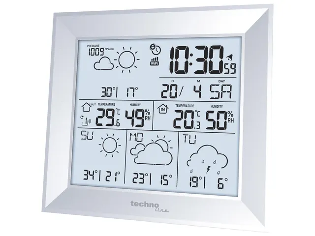 Weerstation Technoline WD 2000 148x134x30mm zilver met 1 buitensensor