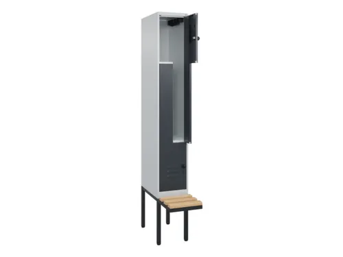 Z-garderobekast,HxBxD 2120x300x815mm,2vak,vak B 300mm,draaigrendel