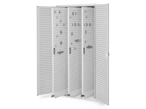 verticale kast,HxBxD 1950x1000x600mm,geperfor. deur,RAL5010