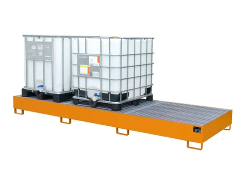 opvangbak,v. 3xIBC,opvangvol. 1000l,HxBxD 340x3850x1300mm,m. rooster
