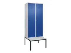 locker met bank,HxBxD 2120x800x815mm,2vak,vak B 400mm,cil.-slot