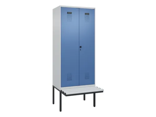 locker met bank,voor scheiding van kleding,HxBxD 2120x800x815mm,2vak