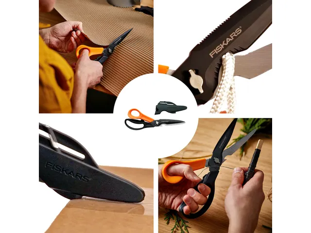 Schaar Fiskars Cuts+More Titanium multifunctioneel zwart