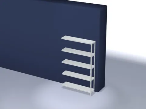 magazijnstelling,aanbouwveld,HxBxD 2000x1300x300mm,vaklast 200kg