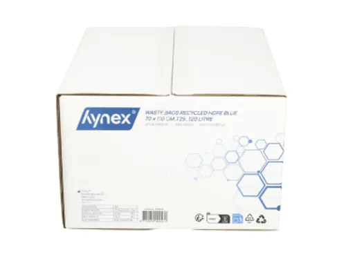 Afvalzak Hynex 70x110cm HDPE recycled T25 120L blauw rol à 25 stuks