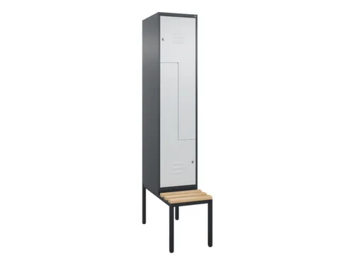 Z-garderobekast,HxBxD 2120x400x815mm,2vak,vak B 400mm,cil.-slot