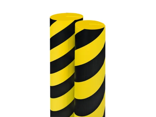 profielbescherming,cirkel,LxØ 1000x100mm,EVAC-schuim,geel/zwart